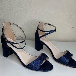 Benjamin walk blue glitter heels size 10
